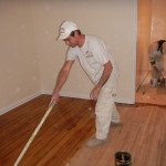 Staining hardwood floors